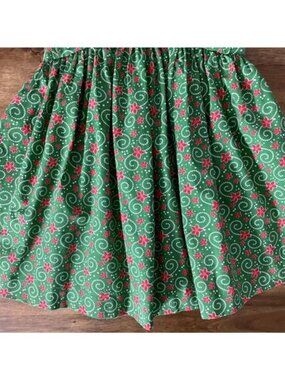NEW Eleanor Rose Christmas Nostalgia Surprise Holiday Green Red Lacey Dress 3/4